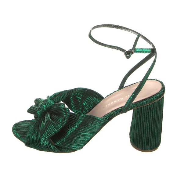 Green Loeffler Randall heels. - Picture 4 of 4